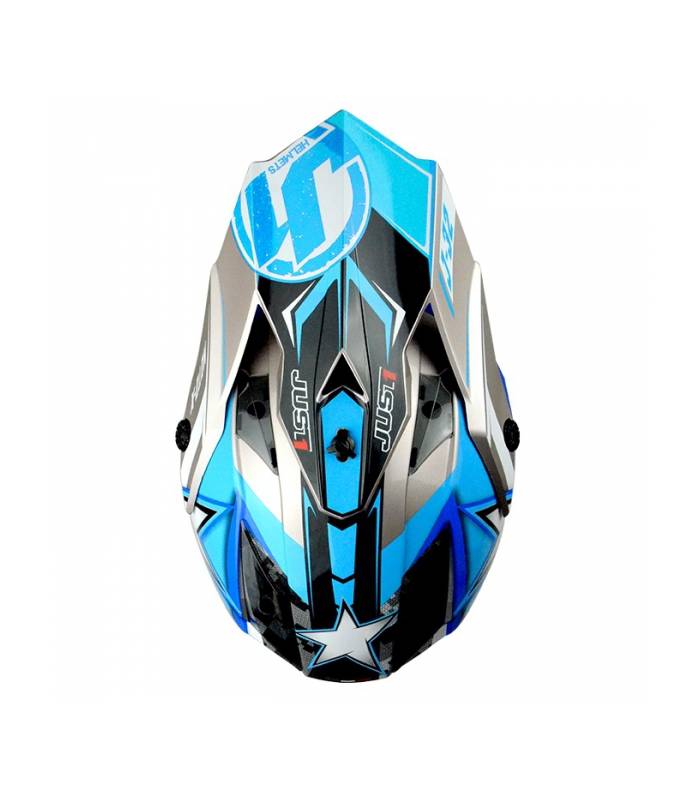 LevneMoto - Moto přilba dětská JUST1 J3 MOTO X-modrá