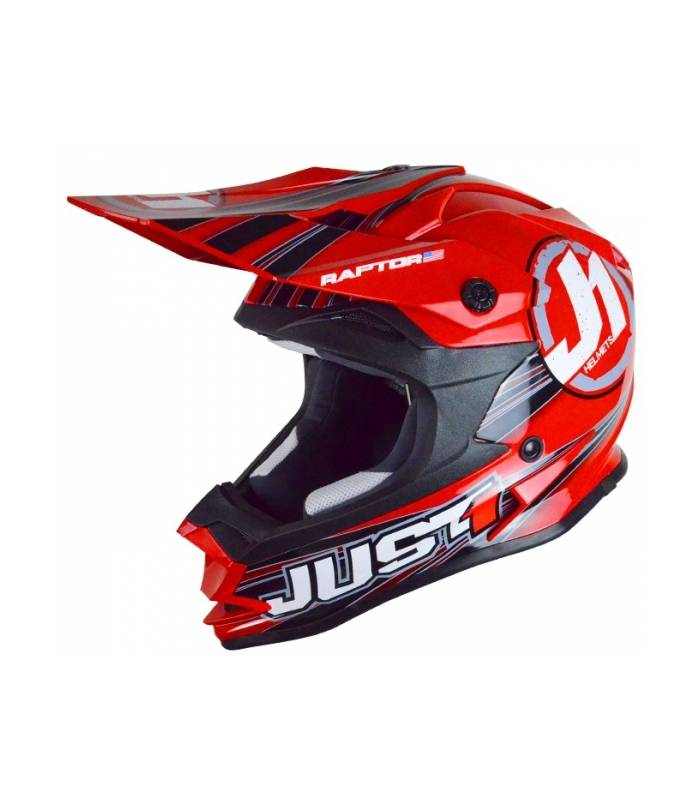 LevneMoto - Moto přilba dětská JUST1 J3 KID RAPTOR-červená