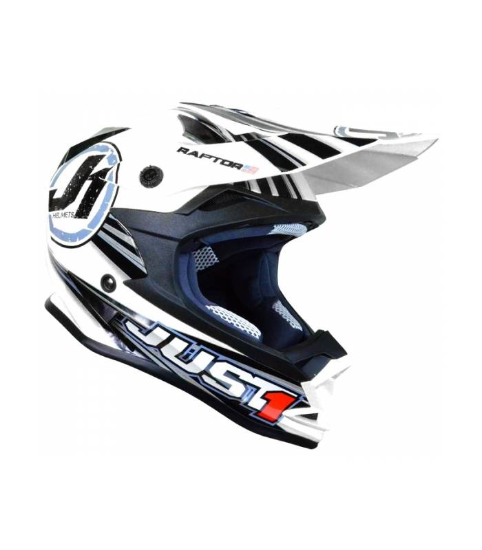 LevneMoto - Moto přilba dětská JUST1 J3 KID RAPTOR-bílá