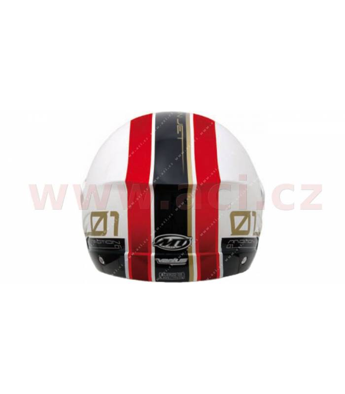 LevneMoto - Přilba Ventus Motion 01, MT - Španělsko (bílá/červená)