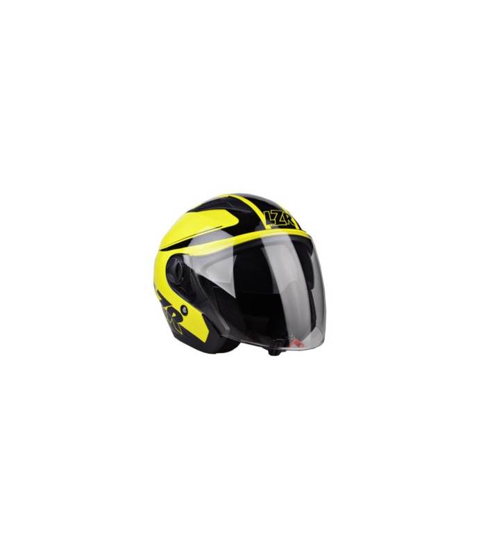 LevneMoto - Přilba JH-1 Safety, LZR - Belgie (černá/žlutá fluo)