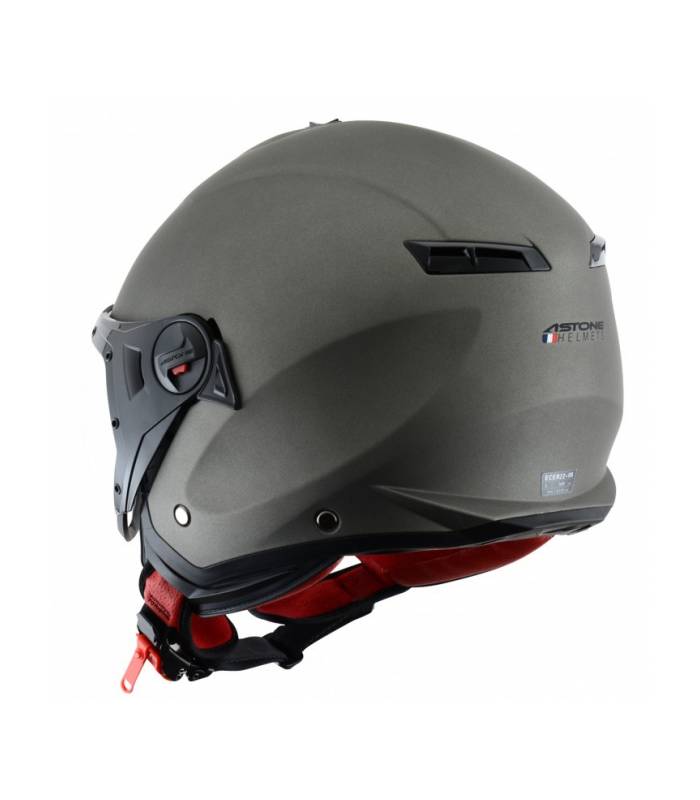 LevneMoto - Moto přilba ASTONE MINIJET S SPORT-matná titanová