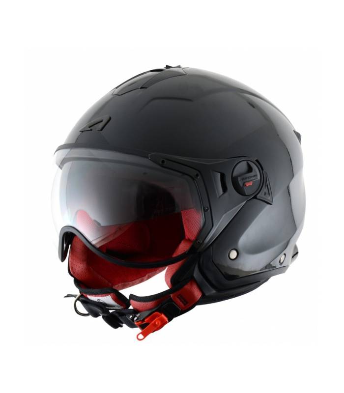 LevneMoto - Moto přilba ASTONE MINIJET S SPORT-černá lesklá