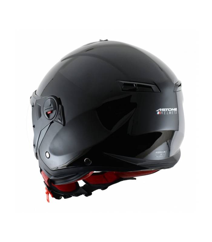 LevneMoto - Moto přilba ASTONE MINIJET S SPORT-černá lesklá