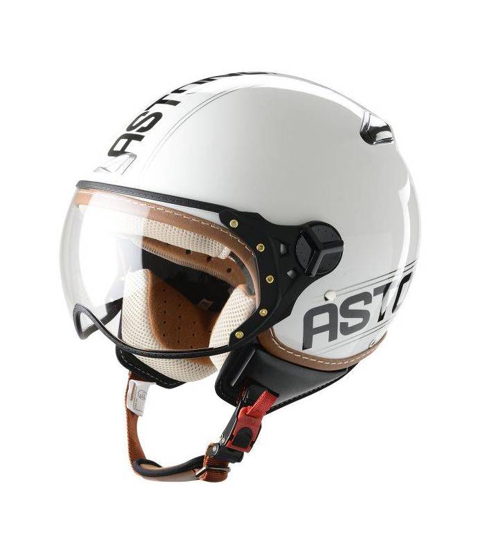 LevneMoto - Moto přilba ASTONE KSR Design - bílo černá