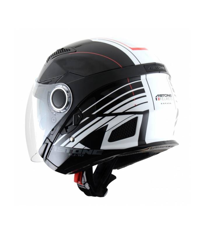 LevneMoto - Moto přilba ASTONE FJ10 ESPADA-černo bílá