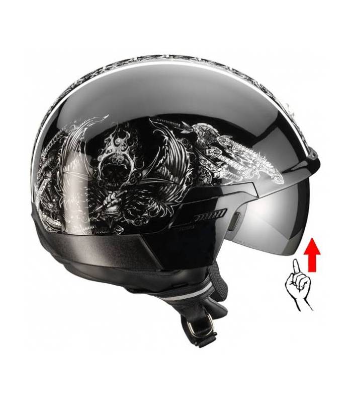 LevneMoto - Moto přilba Scorpion EXO 100 Padova II-černá