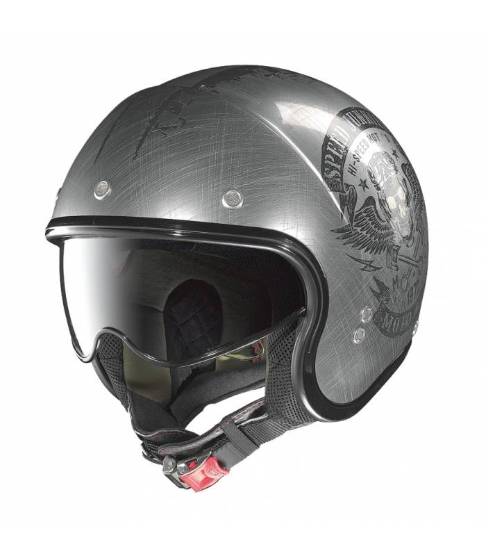 LevneMoto - Moto helma Nolan N21 Speed Junkies Scratched Chrome