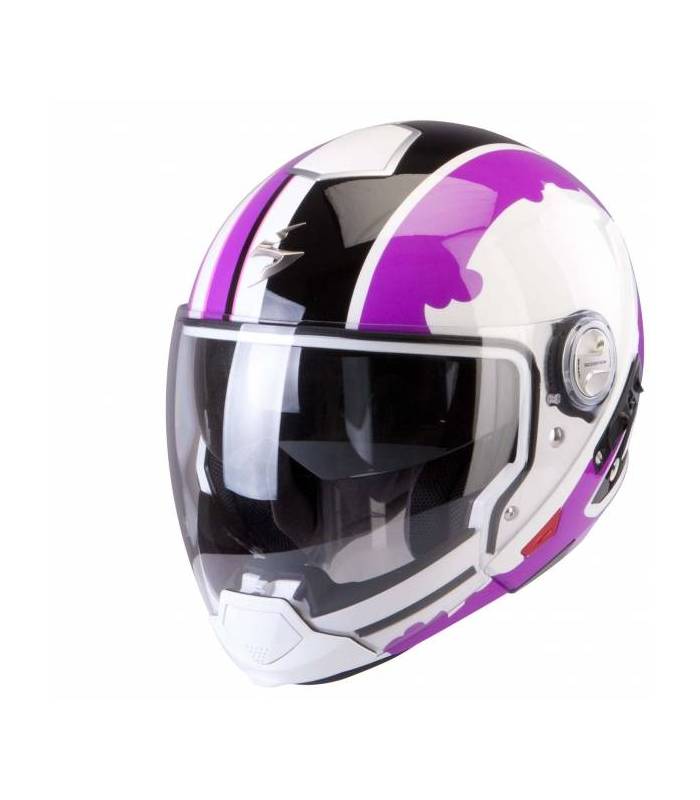 LevneMoto - Moto přilba Scorpion EXO 300 AIR Gunner-bílo fialovo černá