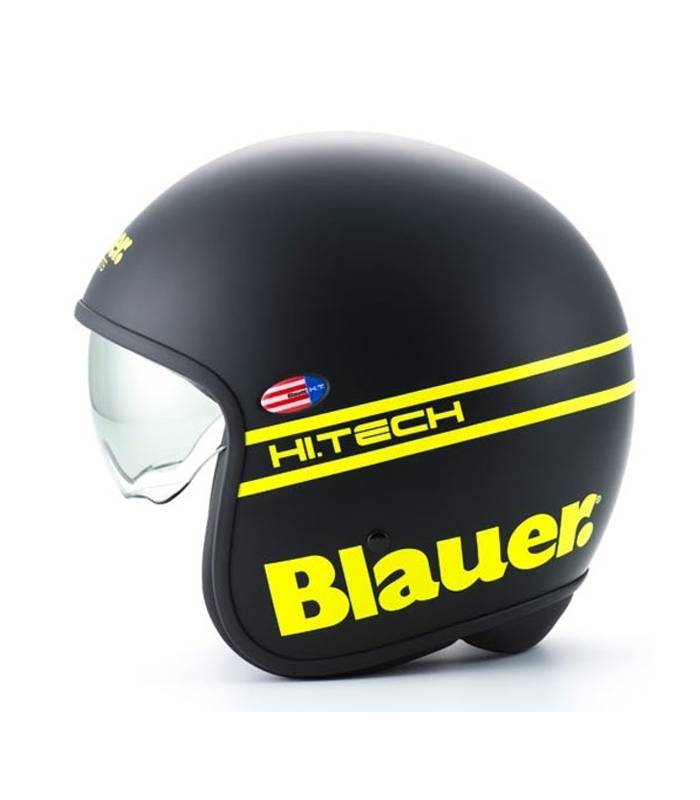 LevneMoto - Přilba PILOT 1.1 H.T., BLAUER - USA (černá matná/žlutá fluo)