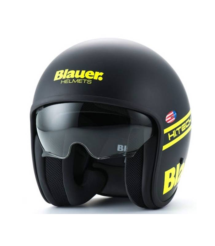 LevneMoto - Přilba PILOT 1.1 H.T., BLAUER - USA (černá matná/žlutá fluo)