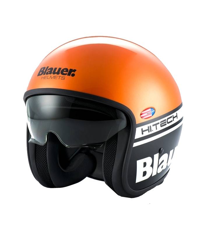 LevneMoto - Přilba PILOT 1.1 H.T., BLAUER - USA (černá/oranžová)