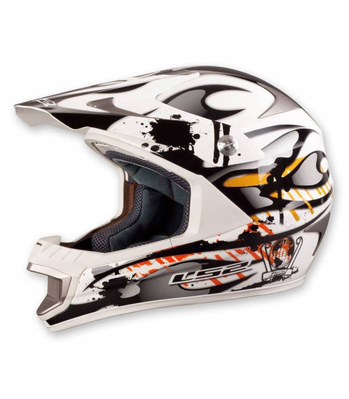 LevneMoto - Moto přilba LS2 MX442 Magma-bílá lesklá