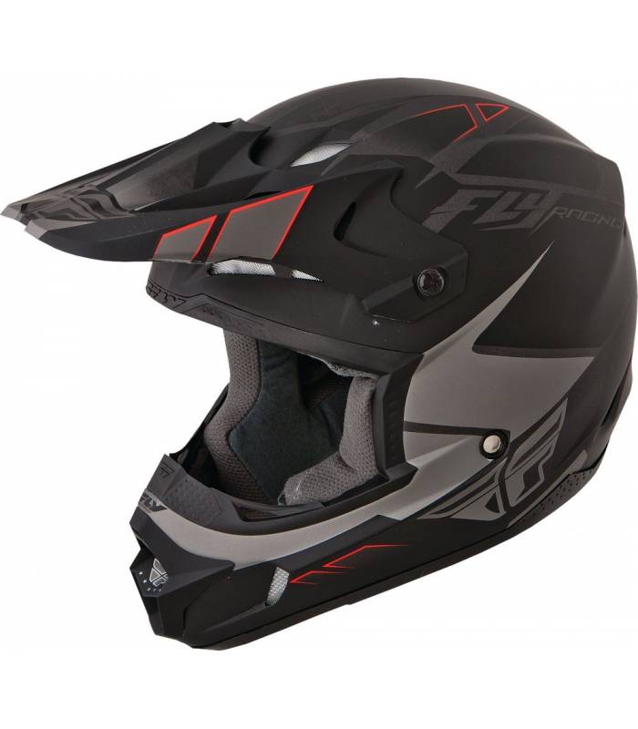 LevneMoto - Přilba Kinetic Impulse, FLY RACING - USA (matná šedá/černá)