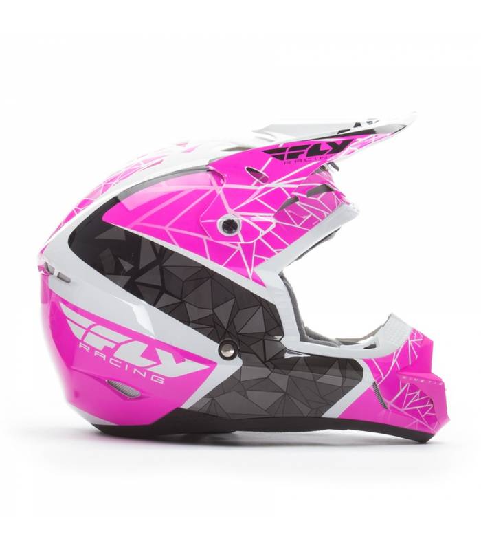 LevneMoto - Přilba Kinetic CRUX, FLY RACING - USA (růžová,černá/bílá)