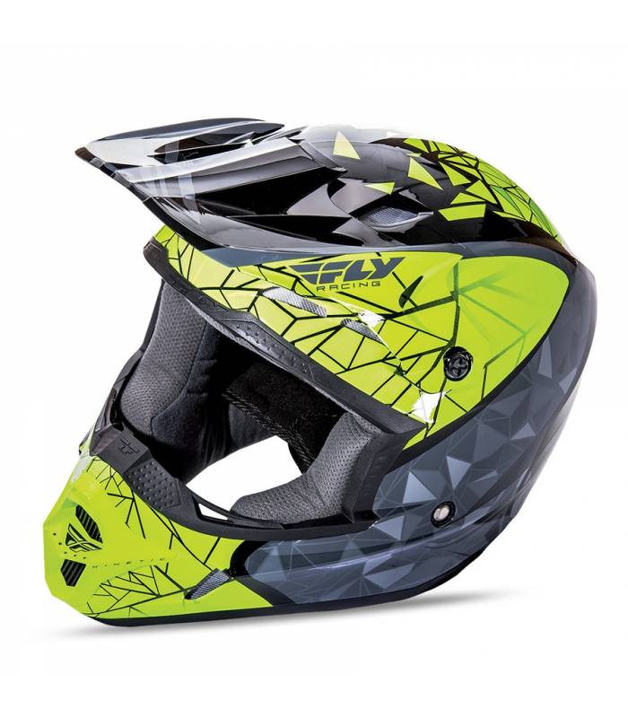 LevneMoto - Přilba Kinetic CRUX, FLY RACING - USA (Hi-Vis/šedá/černá)