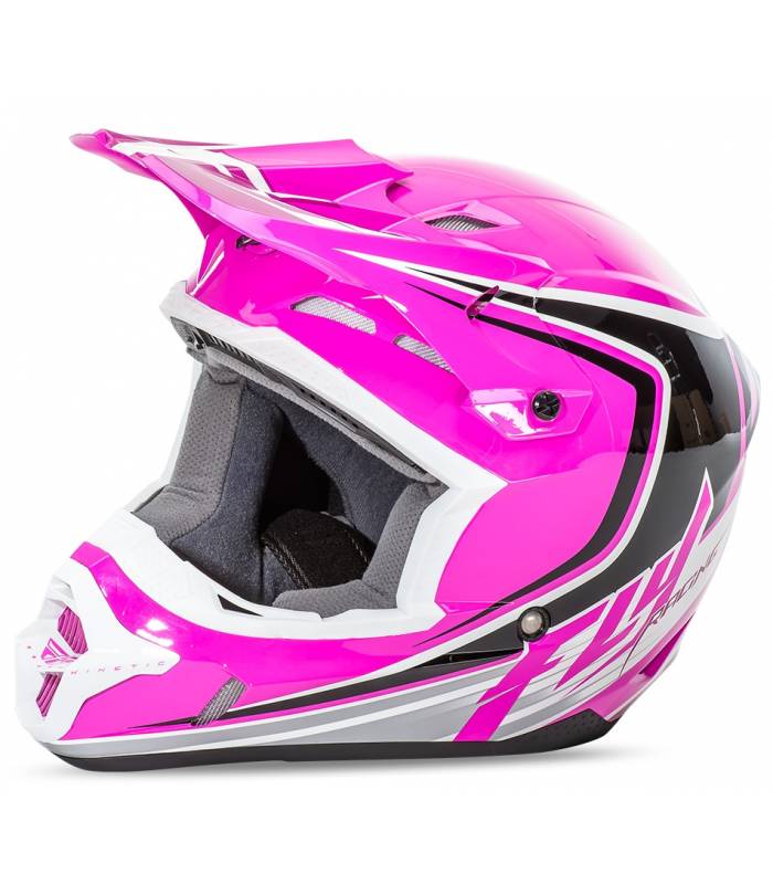 LevneMoto - Přilba Kinetic Fullspeed, FLY RACING - USA (růžová/černá/bílá)
