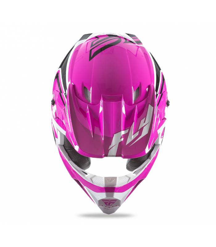 LevneMoto - Přilba Kinetic Fullspeed, FLY RACING - USA (růžová/černá/bílá)