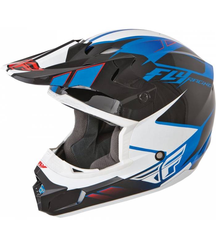 LevneMoto - Přilba Kinetic Impulse, FLY RACING - USA (modrá/černá/bílá)