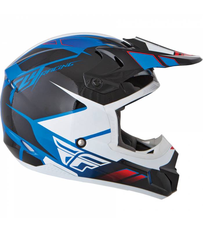 LevneMoto - Přilba Kinetic Impulse, FLY RACING - USA (modrá/černá/bílá)