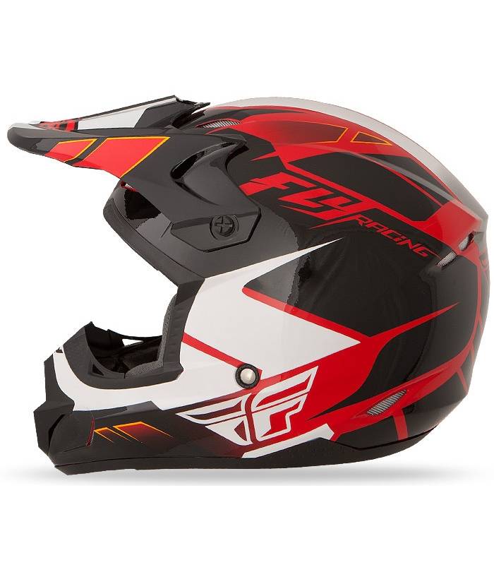 LevneMoto - Přilba Kinetic Impulse, FLY RACING - USA (červená/černá/bílá)