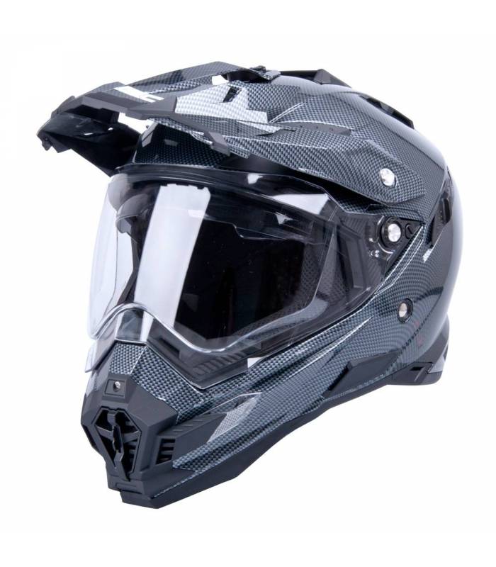 LevneMoto - Motokrosová přilba W-TEC AP-885 carbon look