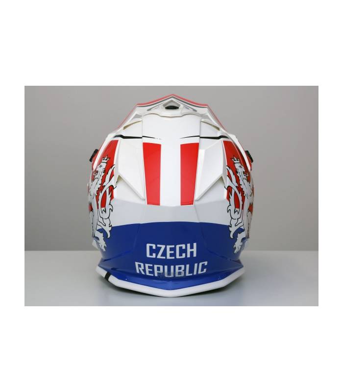 LevneMoto - Moto přilba ČZ PATRIOT-bílo červeno modrá