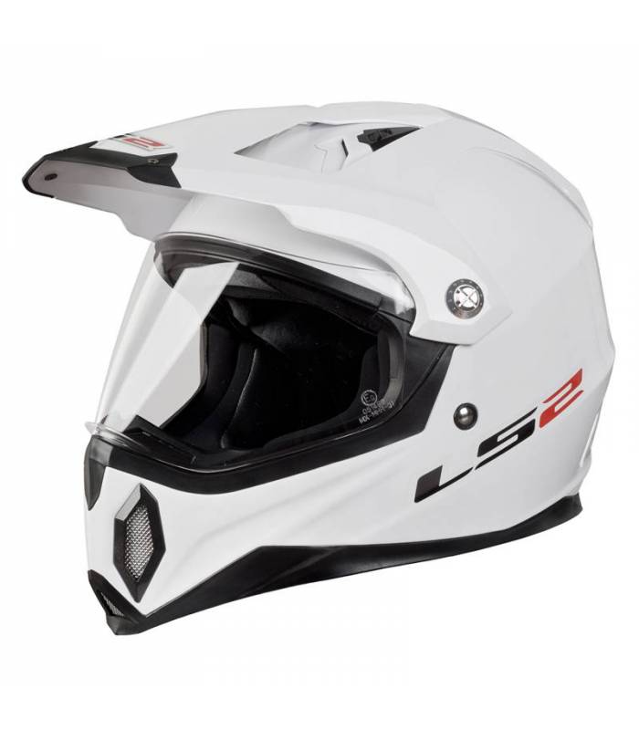 LevneMoto - Moto přilba LS2 MX453 GEARS-bílá lesklá