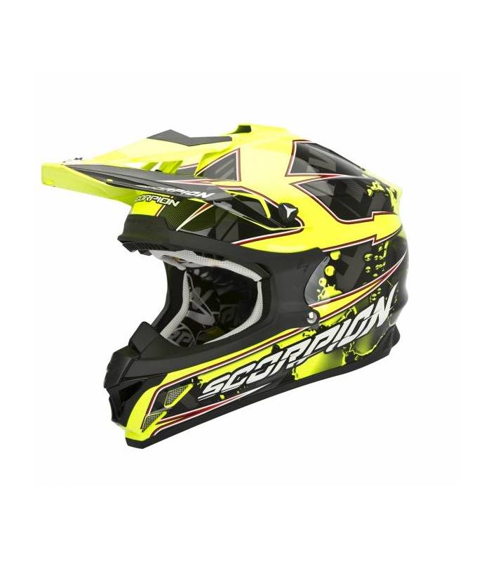 LevneMoto - Moto přilba SCORPION VX-15 EVO AIR MAGMA-černo neonově žlutá