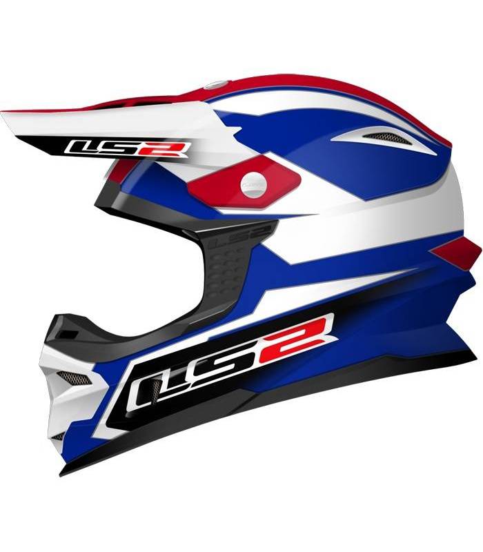 LevneMoto - Moto přilba LS2 MX456 TUAREG-bílo modrá