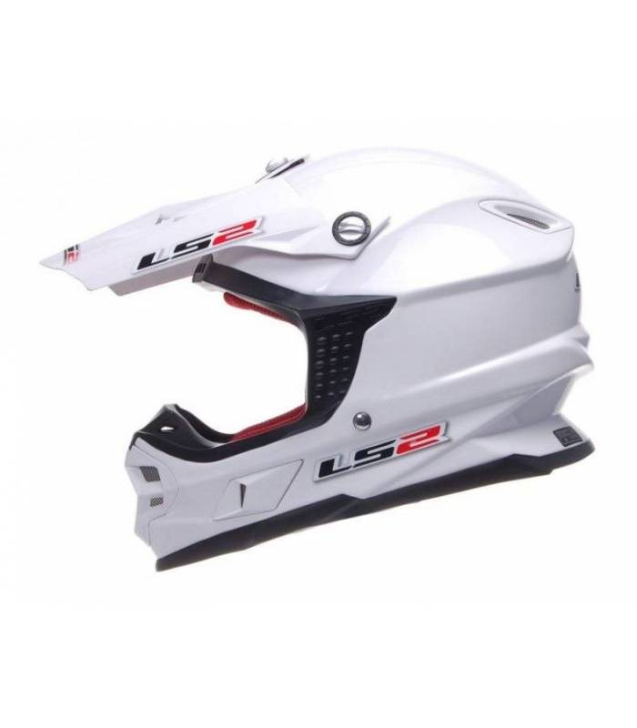 LevneMoto - Moto přilba LS2 MX456 SINGLE MONO - bílá