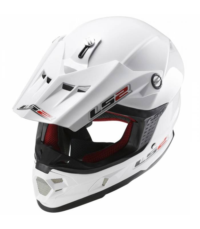 LevneMoto - Moto přilba LS2 MX456 SINGLE MONO - bílá
