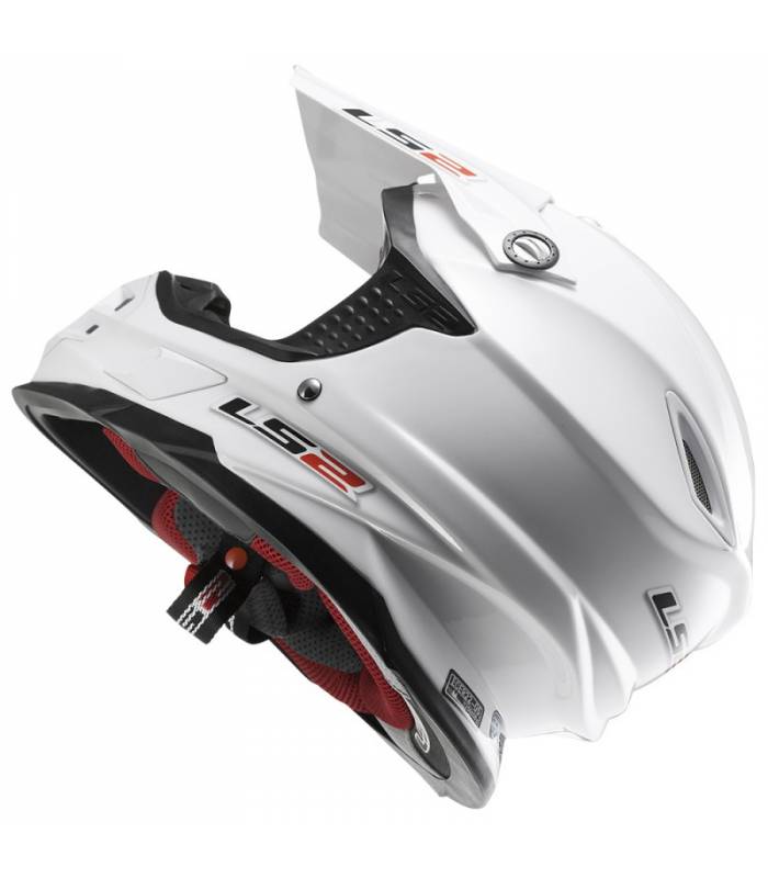 LevneMoto - Moto přilba LS2 MX456 SINGLE MONO - bílá