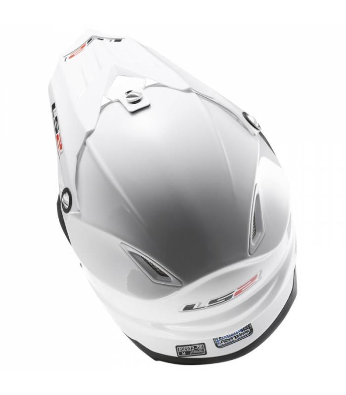 LevneMoto - Moto přilba LS2 MX456 SINGLE MONO - bílá