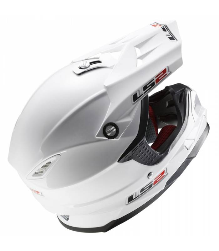 LevneMoto - Moto přilba LS2 MX456 SINGLE MONO - bílá