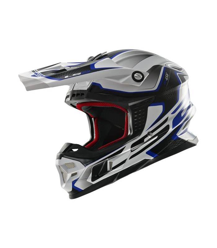 LevneMoto - Moto přilba LS2 MX456 COMPASS-bílo modrá