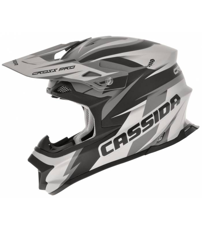 LevneMoto - Přilba Cross Pro, CASSIDA - ČR (černá matná/šedá)