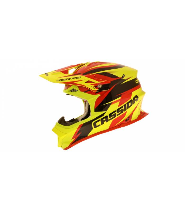 LevneMoto - Přilba Cross Pro, CASSIDA - ČR (červená/žlutá fluo/černá)
