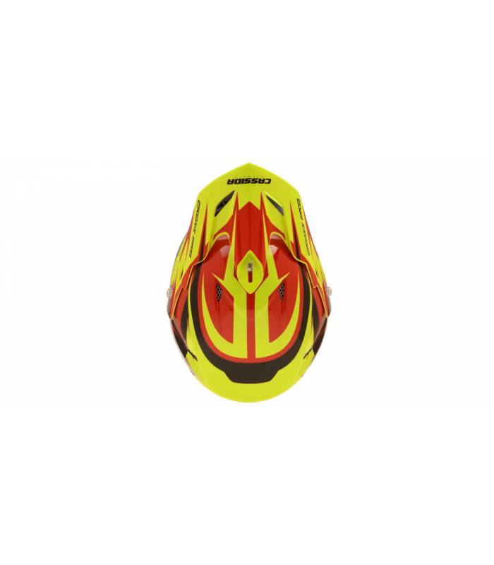 LevneMoto - Přilba Cross Pro, CASSIDA - ČR (červená/žlutá fluo/černá)