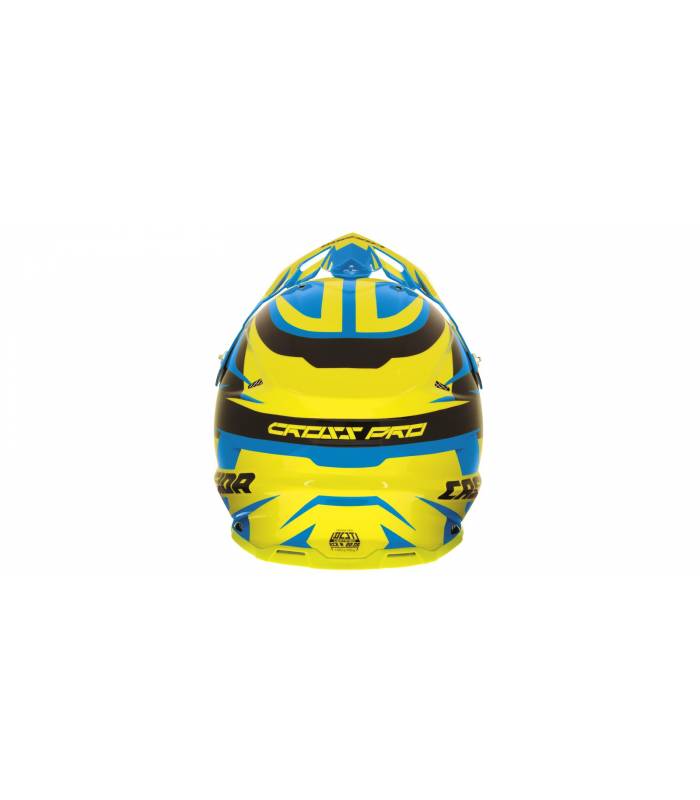LevneMoto - Přilba Cross Pro, CASSIDA - ČR (modrá/žlutá fluo/černá)