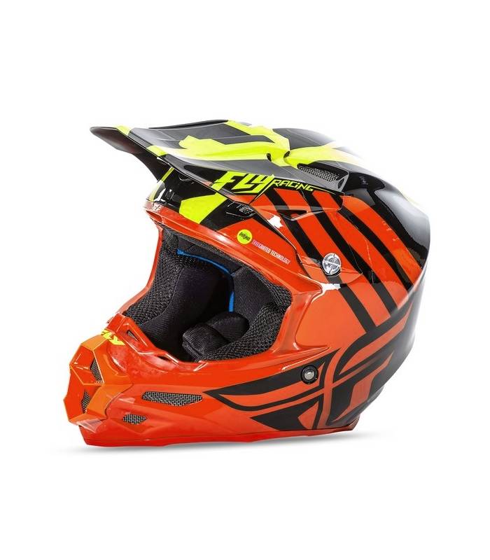 LevneMoto - Přilba F2 Carbon Zoom, FLY RACING - USA (červená/černá/žlutá, se systémem ochran