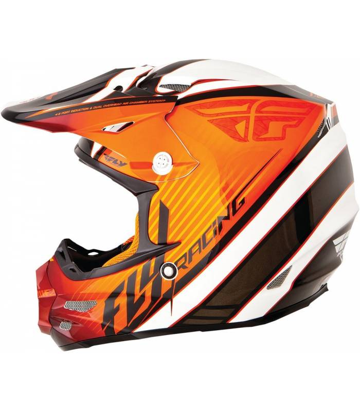 LevneMoto - Přilba F2 Fastback, FLY RACING - USA (oranžová/bílá/černá)