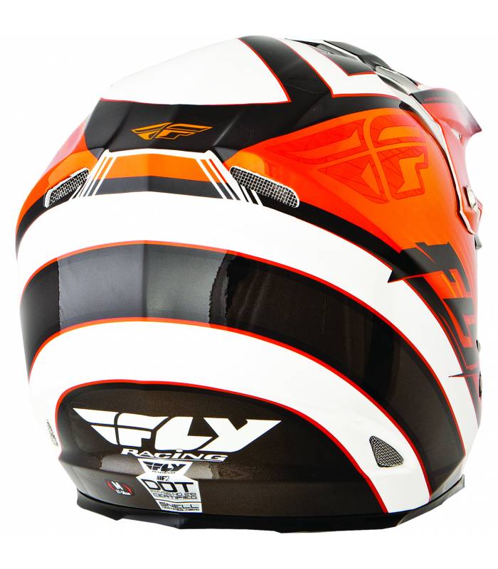 LevneMoto - Přilba F2 Fastback, FLY RACING - USA (oranžová/bílá/černá)