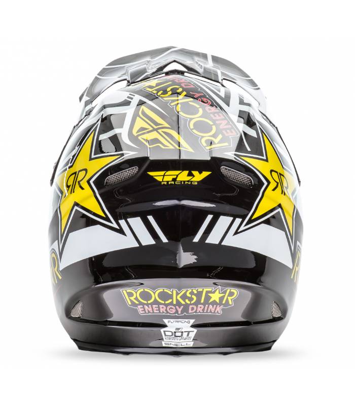 LevneMoto - Přilba F2 Rockstar, FLY RACING - USA (černá/bílá/žlutá/červená)