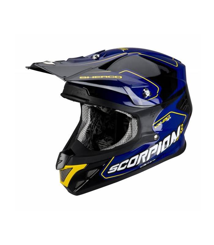 LevneMoto - Moto přilba SCORPION VX-20 AIR SHERCO-černo modrá