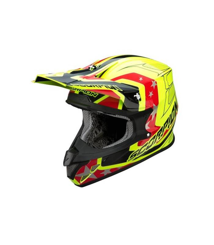 LevneMoto - Moto přilba SCORPION VX-20 AIR SPACE-fluo žluto černo červená
