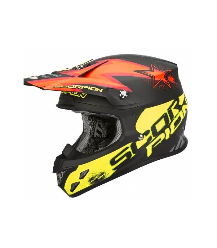 LevneMoto - Moto přilba SCORPION VX-20 AIR MAGNUS-matná černo/neonově červená/neonově žlutá