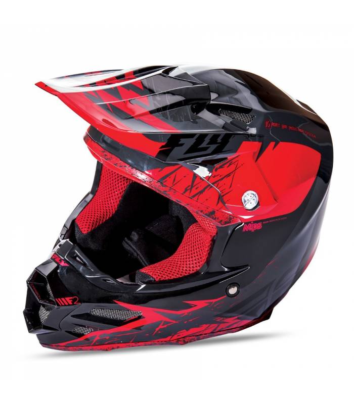 LevneMoto - Přilba F2 Carbon RETROSPEC, FLY RACING - USA (černá/červená, se systémem ochrany