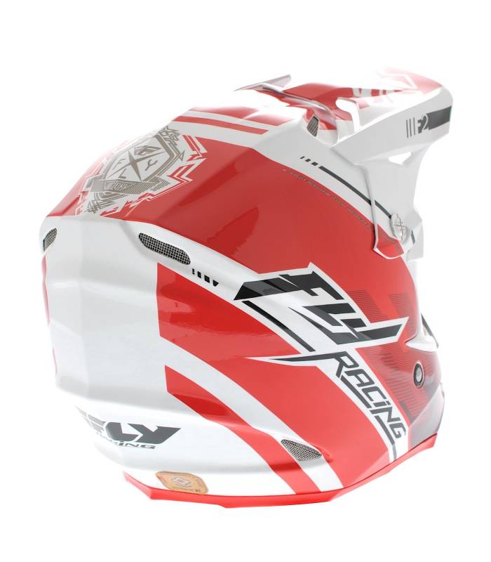 LevneMoto - Přilba F2 Carbon Canard Replica, FLY RACING - USA (bílá/červená)