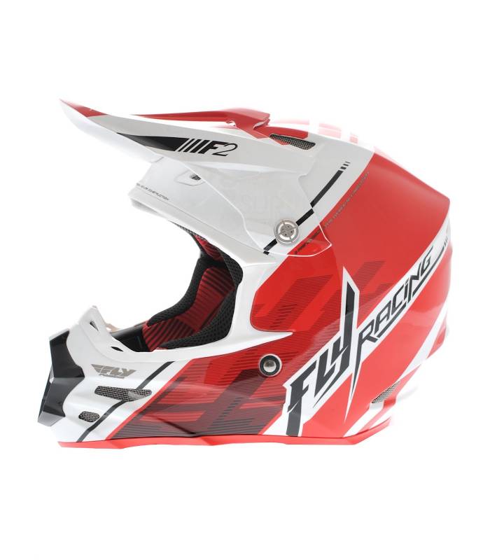 LevneMoto - Přilba F2 Carbon Canard Replica, FLY RACING - USA (bílá/červená)